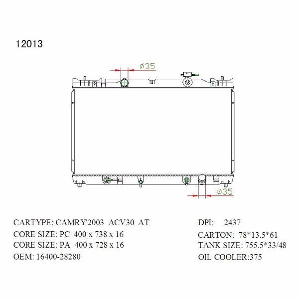 New Radiator Parts For Camry New Radiator Parts For Camry